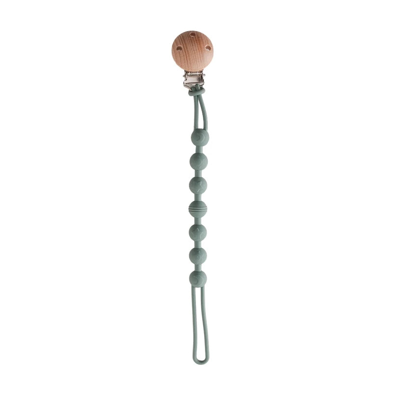 Clips de sucette en bois de hêtre, porte-chaîne factice, chaînes de sucette pour nouveau-né, porte-mamelon pour bébés, jouet de dentition pour bébé à mâcher -  Mon Jouet Montessori