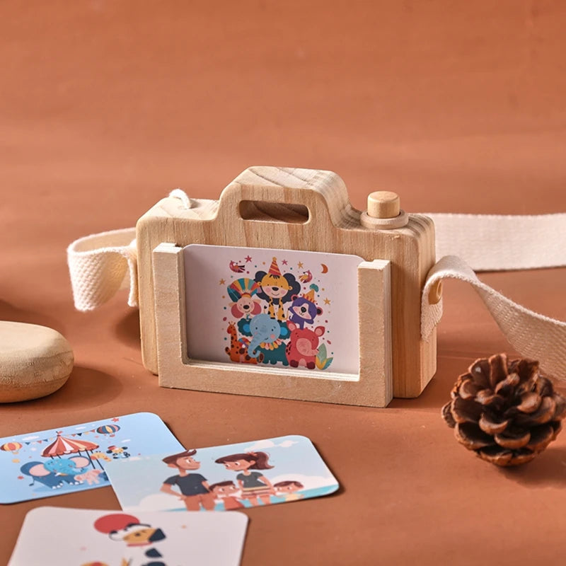 Jouet Puzzle avec caméra en bois avec cartes, jouets Montessori pour enfants, cadeaux de bricolage en bois faits à la main, décoration de chambre de bébé, jouet d'extérieur -  Mon Jouet Montessori