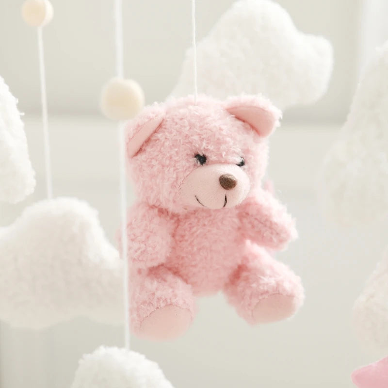 Hochet en bois pour bébé de 0 à 12 mois, Mobile sur le lit, boîte à musique pour nouveau-né, cloche de lit, support de jouets suspendu, jouets pour bébé, berceau et garçon -  Mon Jouet Montessori