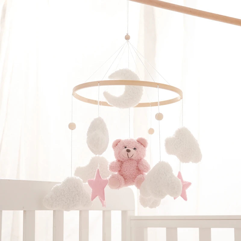 Hochet en bois pour bébé de 0 à 12 mois, Mobile sur le lit, boîte à musique pour nouveau-né, cloche de lit, support de jouets suspendu, jouets pour bébé, berceau et garçon -  Mon Jouet Montessori
