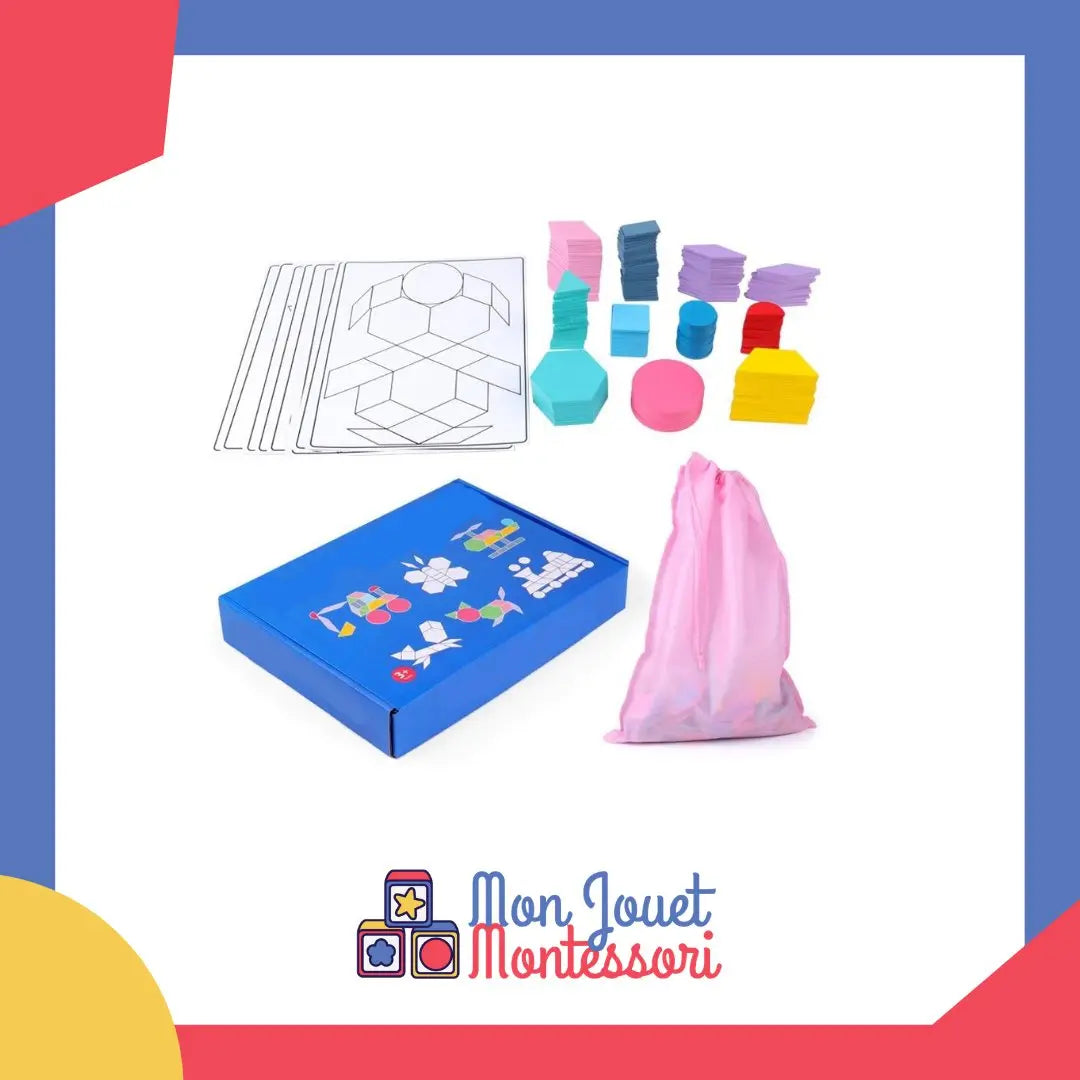 Set Puzzle Tangram 180 Pièces - Mon Jouet Montessori