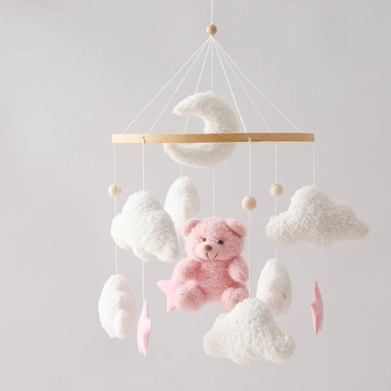 Hochet en bois pour bébé de 0 à 12 mois, Mobile sur le lit, boîte à musique pour nouveau-né, cloche de lit, support de jouets suspendu, jouets pour bébé, berceau et garçon -  Mon Jouet Montessori