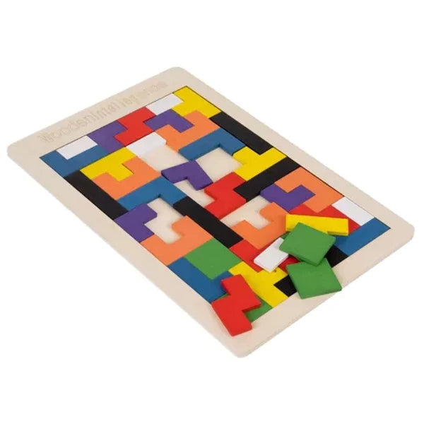 Puzzle tangram en bois stimulant observation et concentration
